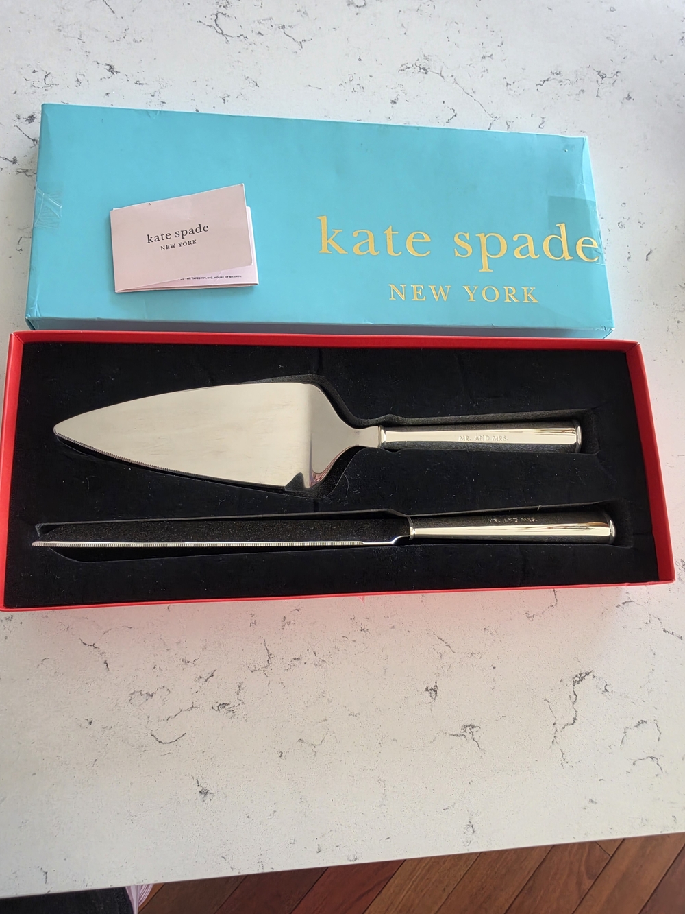 Kate spade New York Silver Wedding Cake Server and Knife Set